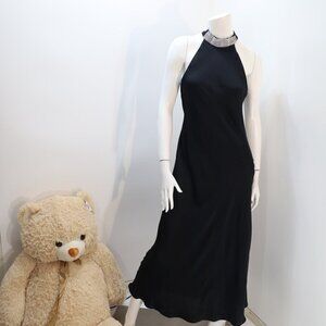 ZARA SLIP DRESS WITH BEADED COLLAR SIZE M NEW WITH TAG!